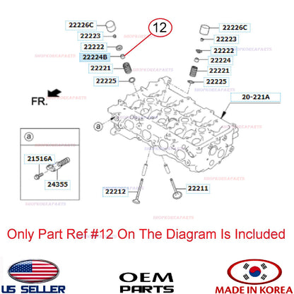 GENUINE Exhaust Valve Stem Seals 1pcs ⭐ HYUNDAI KIA 1.4L 1.6L *See Compatibility