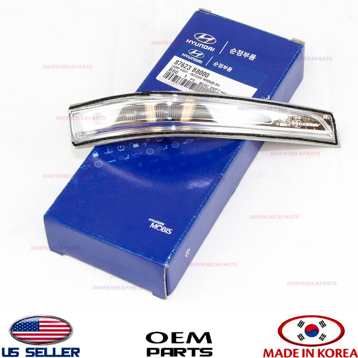 GENUINE Outside Mirror Signal Lamp Right Passenger Side OEM Santa Fe XL 2013-19