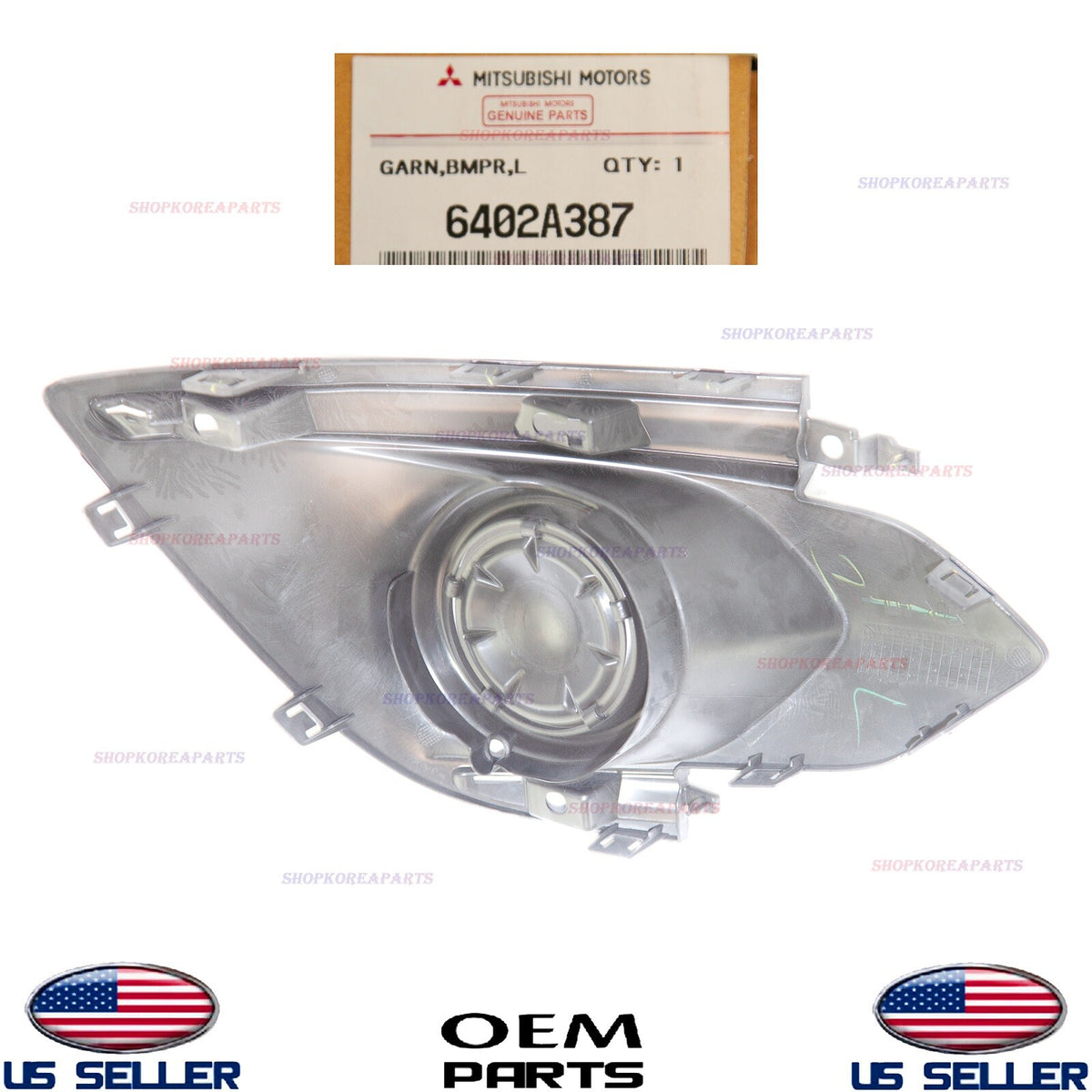 GENUINE Front Bumper Fog Lamp Bezel Cover LEFT ⭐OEM⭐ Mirage Hatchback 2017-2020