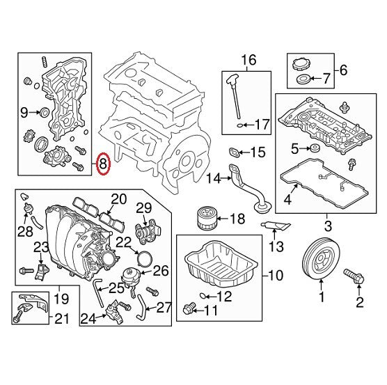 ENGINE TIMING COVER CHAIN FRONT ⭐OEM GENUINE⭐ HYUNDAI ELANTRA 2014-2020
