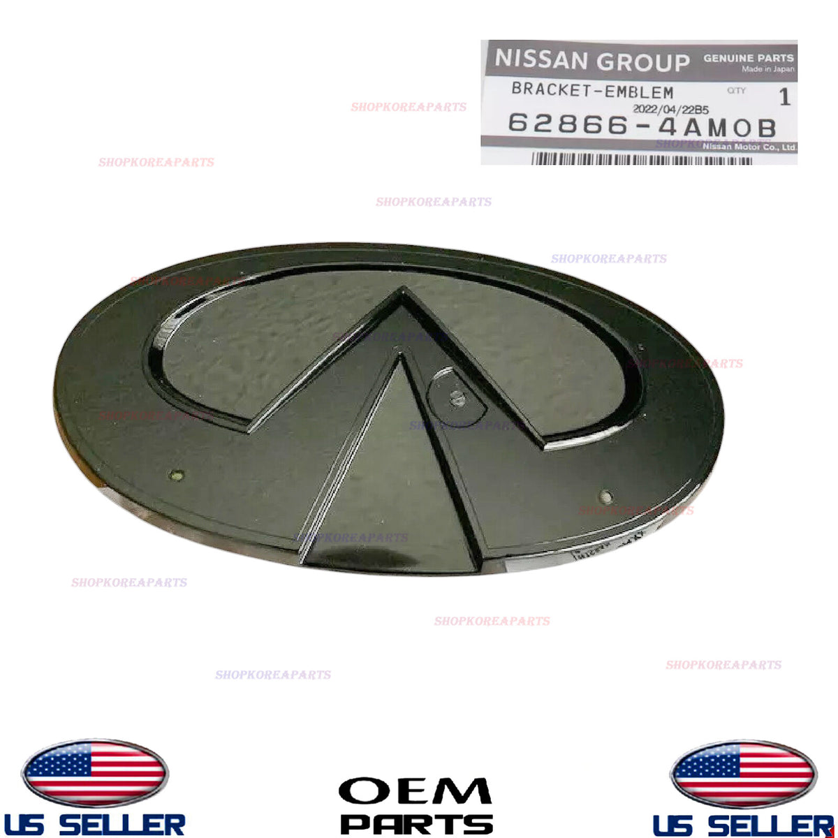 GENUINE OEM Front Grille Emblem Bracket 2014-2019 Infiniti Q70 Q70L 62866-4AM0B
