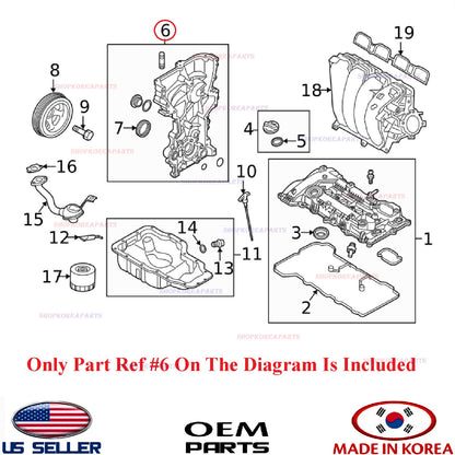 GENUINE Engine Timing Chain Cover OEM HYUNDAI KIA 2.0L 17-24 *See compatibility