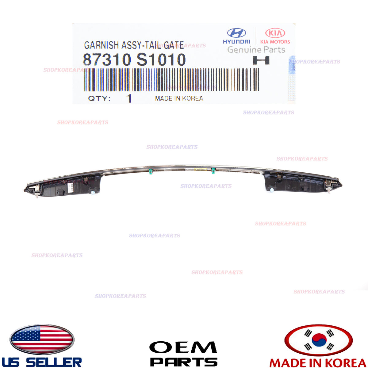 GENUINE Rear Trunk Tailgate Molding Dark Chrome ⭐OEM⭐ HYUNDAI SANTA FE 2019-2020