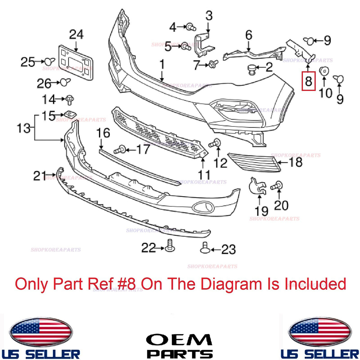 GENUINE Front Bumper Bracket RIGHT Passenger Side OEM Honda *See Compatibility