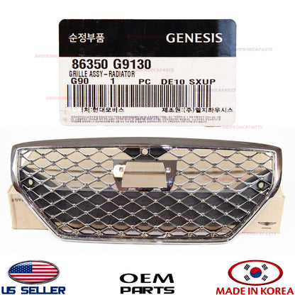 FRONT GRILLE ASSY RADIATOR GENUINE GENESIS G70 2019-2021 W/Hole Parking / camera