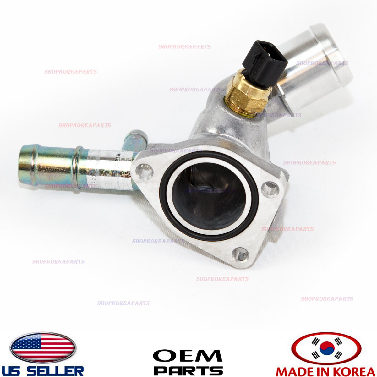 Coolant Water Outlet Thermostat Housing OEM Hyundai Kia 12-19 *See compatibility