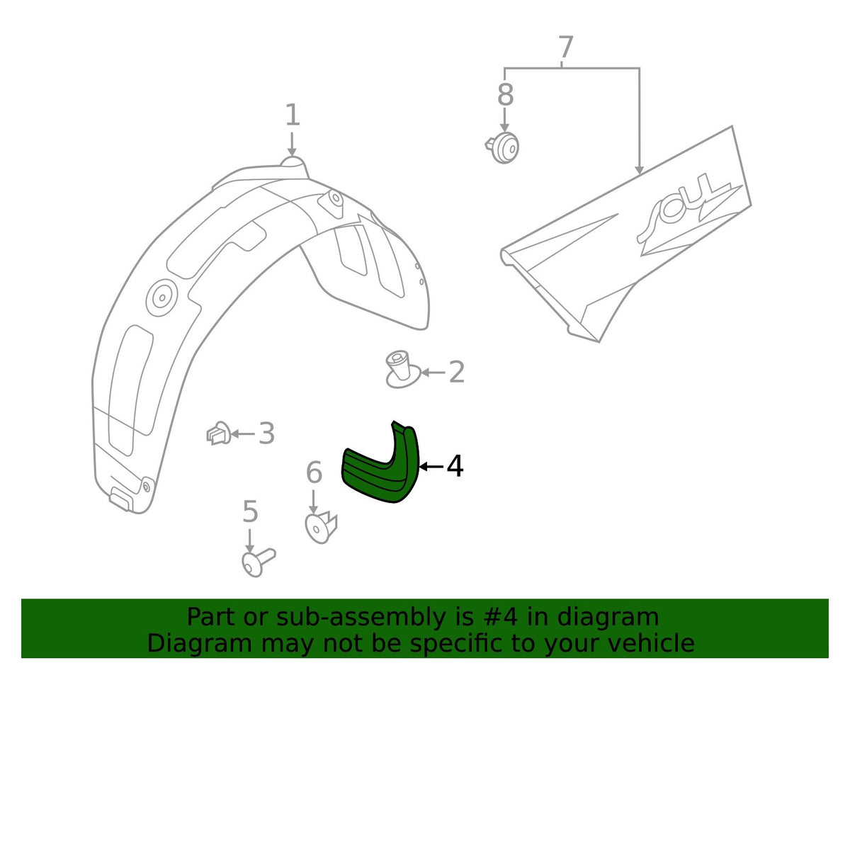GENUINE Rear Splash Flaps Mud Guard RIGHT Passenger Side 2020-2022 Kia Soul