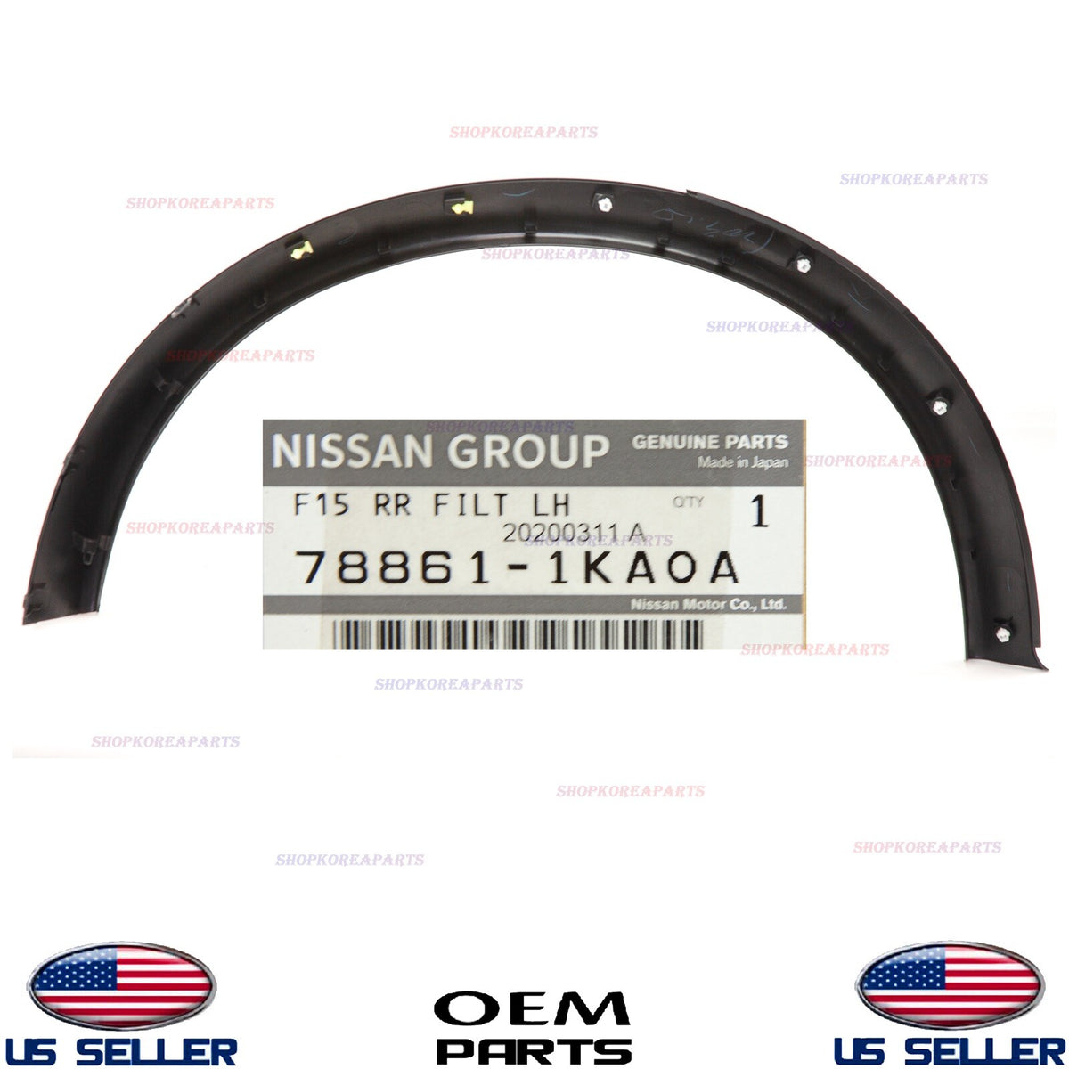 GENUINE Rear Fender Wheel Garnish Molding LEFT Driver Side OEM NISSAN JUKE 11-17