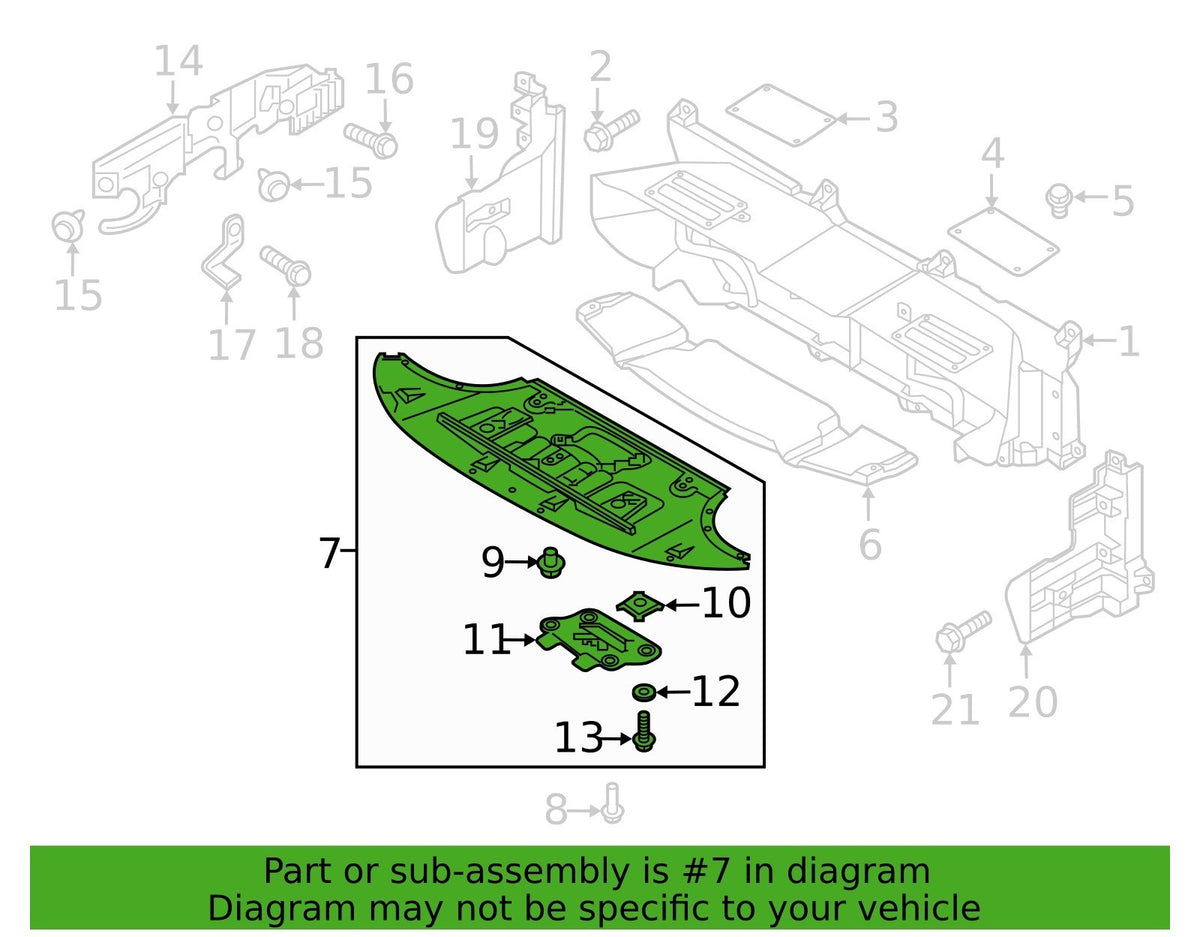 GENUINE Front Lower Under Cover Panel OEM 2018-2020 Genesis G80 Sedan ONLY 4WD