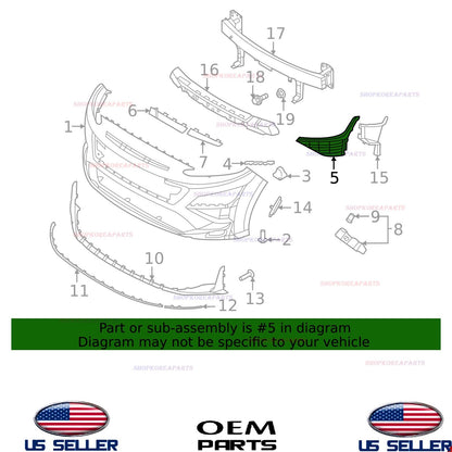 GENUINE OEM Front Bumper Trim Cover LEFT Driver Side 2022-2023 Kona N