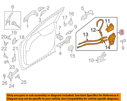 GENUINE Front Door Lock Actuator Motor Passenger Side OEM SANTA FE 2013-2018