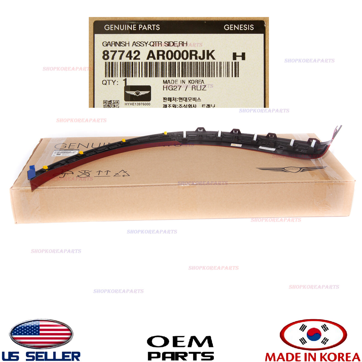 GENUINE Red Rear Fender Wheel Molding RIGHT Passenger OEM GV70 non Sport 2022-26