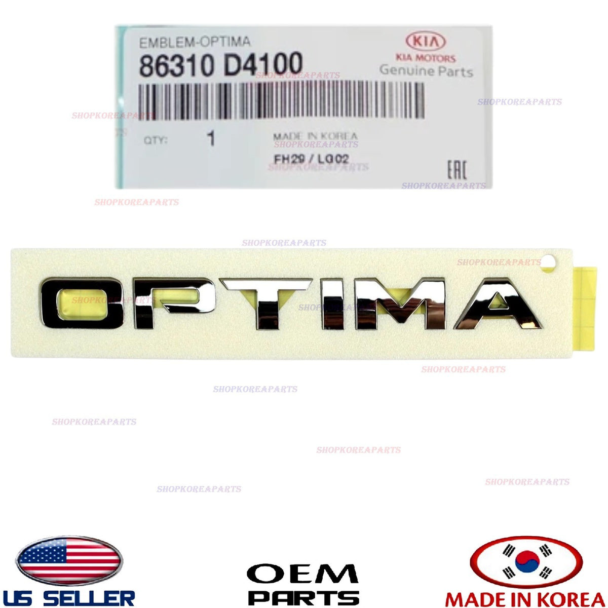 GENUINE OEM Rear Trunk Lid OPTIMA Emblem Nameplate 2016–2020 Kia Optima