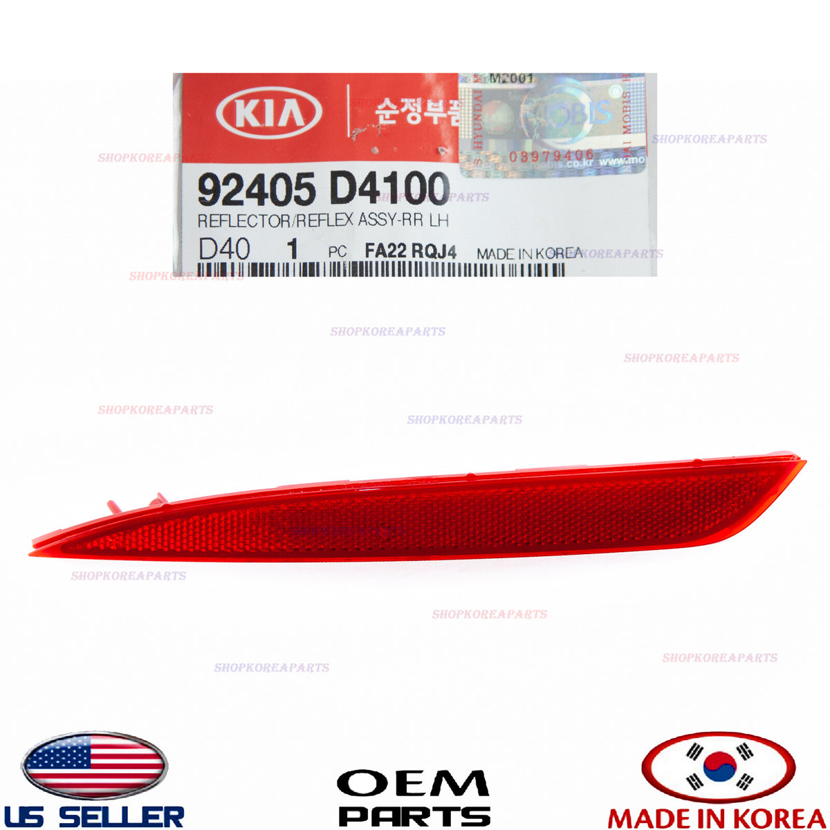 GENUINE Bumper Reflector Rear LEFT Driver Side ⭐OEM⭐ Kia Optima EX, LX 2016-2018