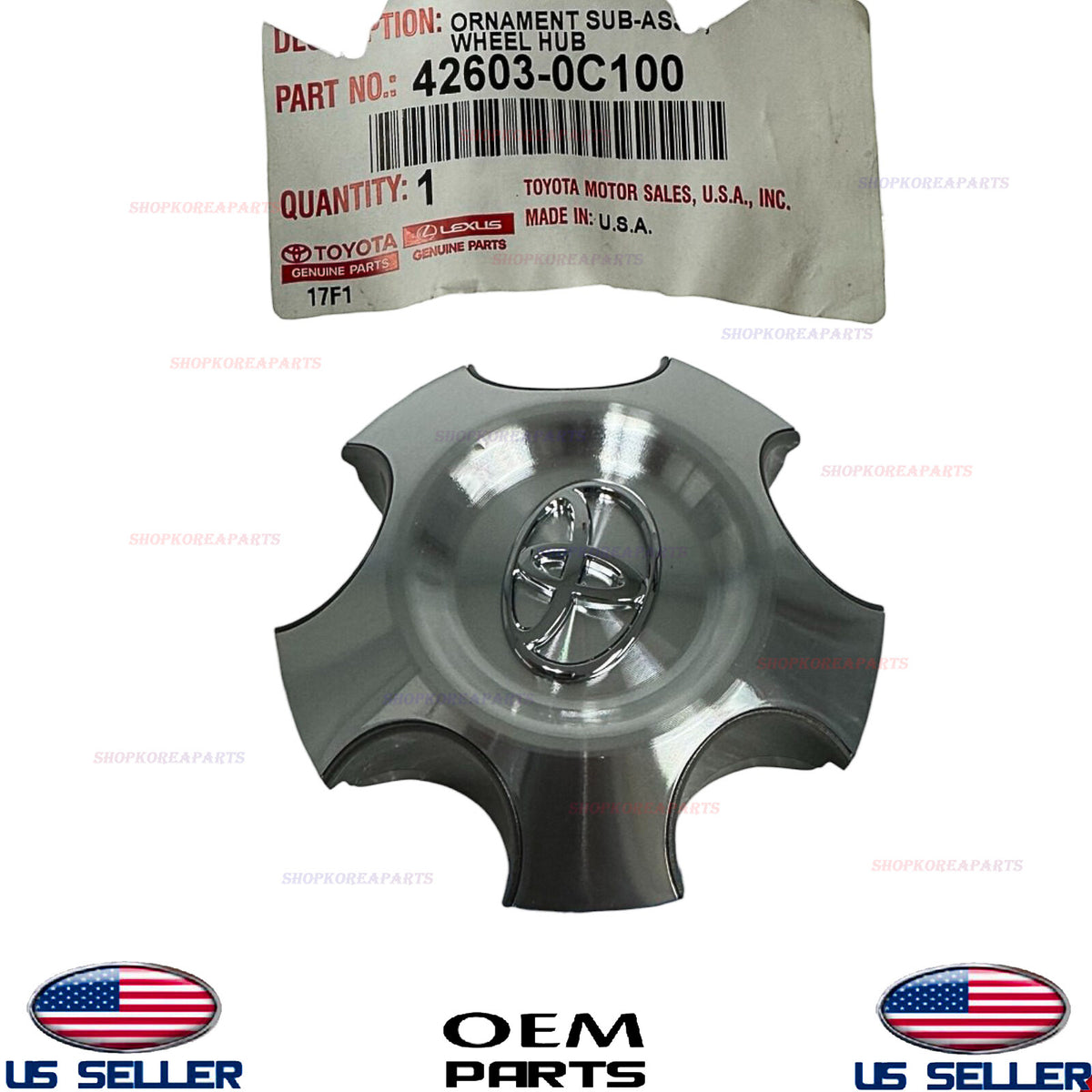 GENUINE OEM Wheel Center Hub Cap Silver 2008–2017 Toyota Sequoia