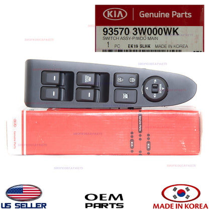 GENUINE Front Left Door Window Main Switch OEM Kia Sportage 11-16 AUTO DOWN ONLY