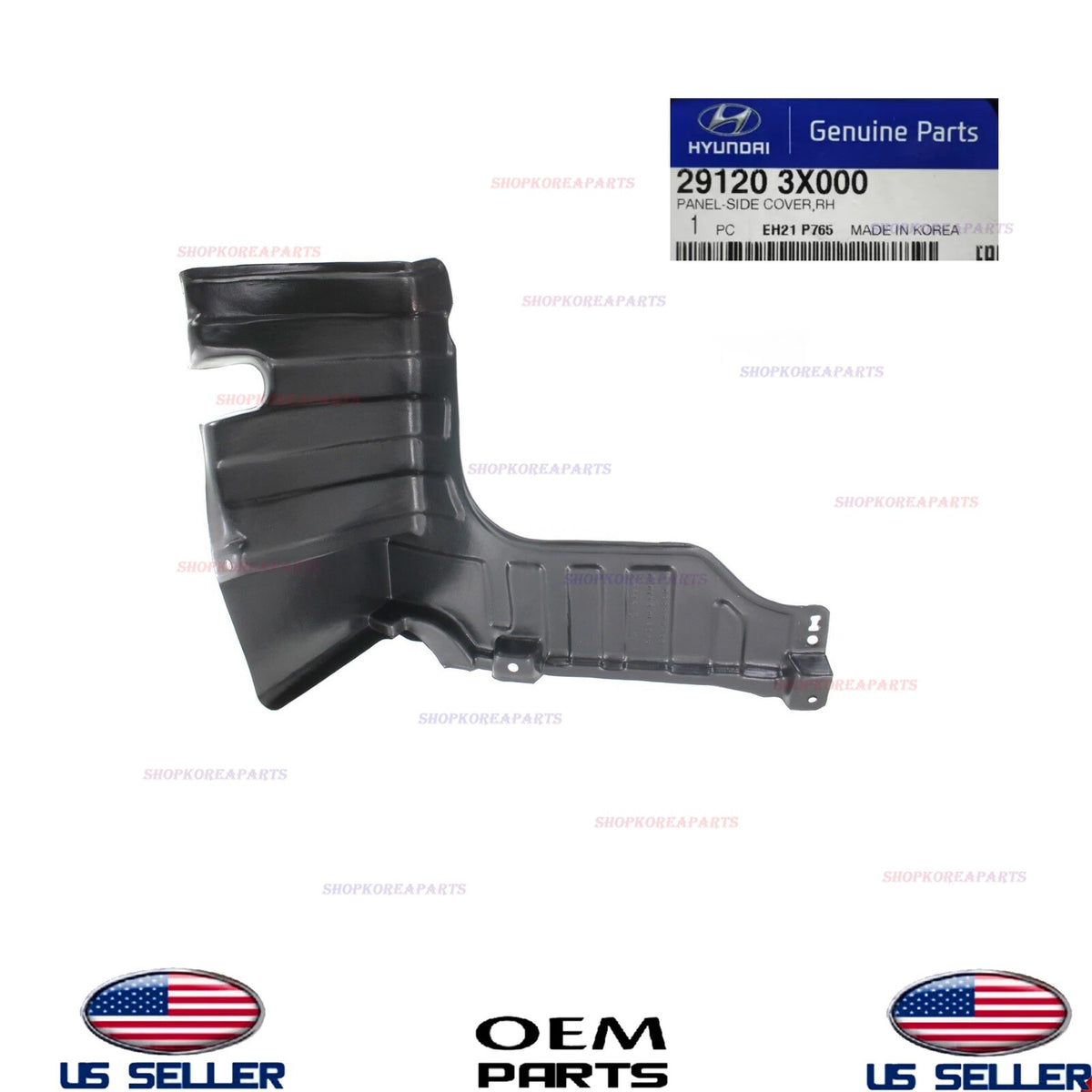 GENUINE OEM Engine Cover Splash Shield RIGHT Passenger 2011-2013 Elantra Sedan