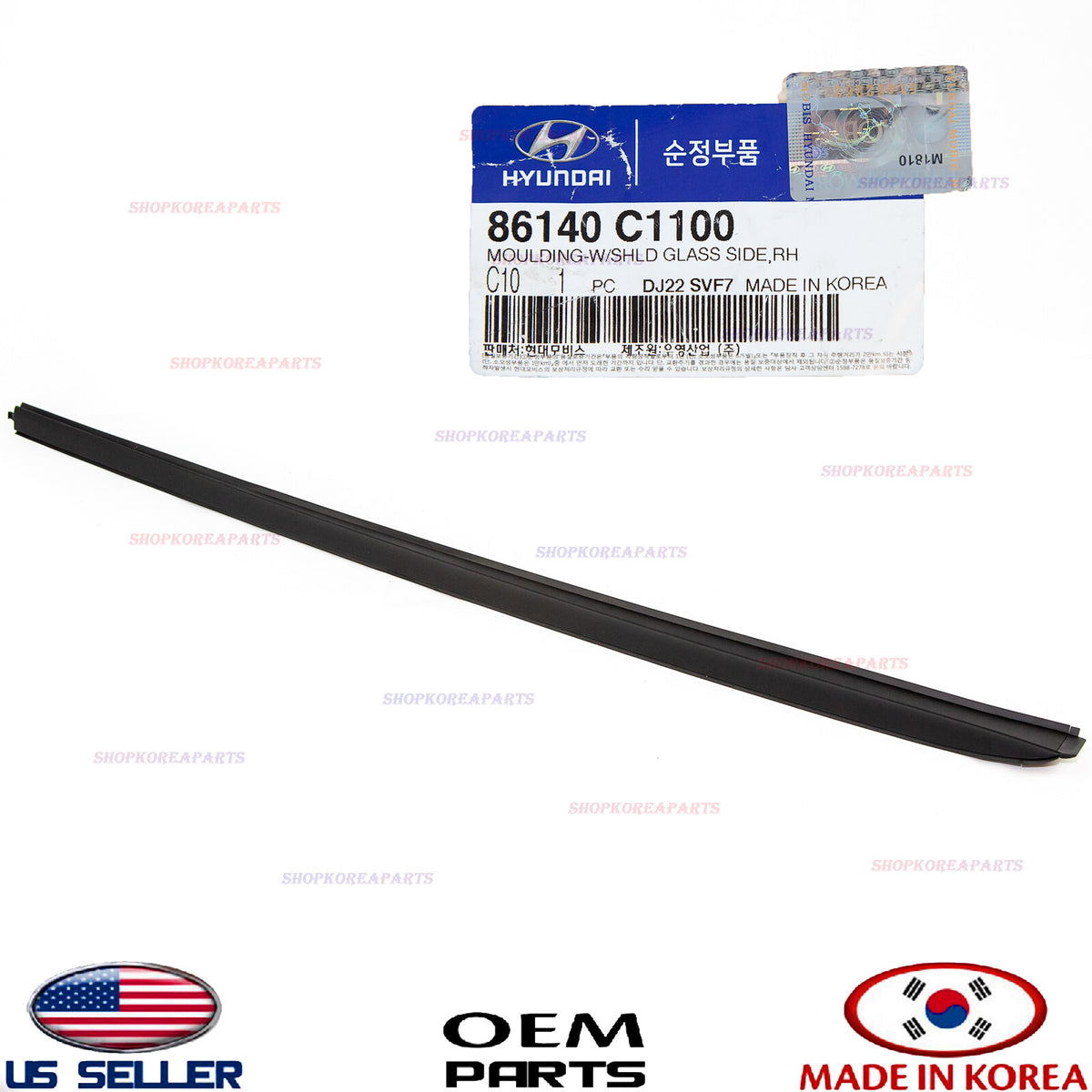 GENUINE Front Windshield Pillar Molding Passenger Side Outer OEM Sonata 2015-19