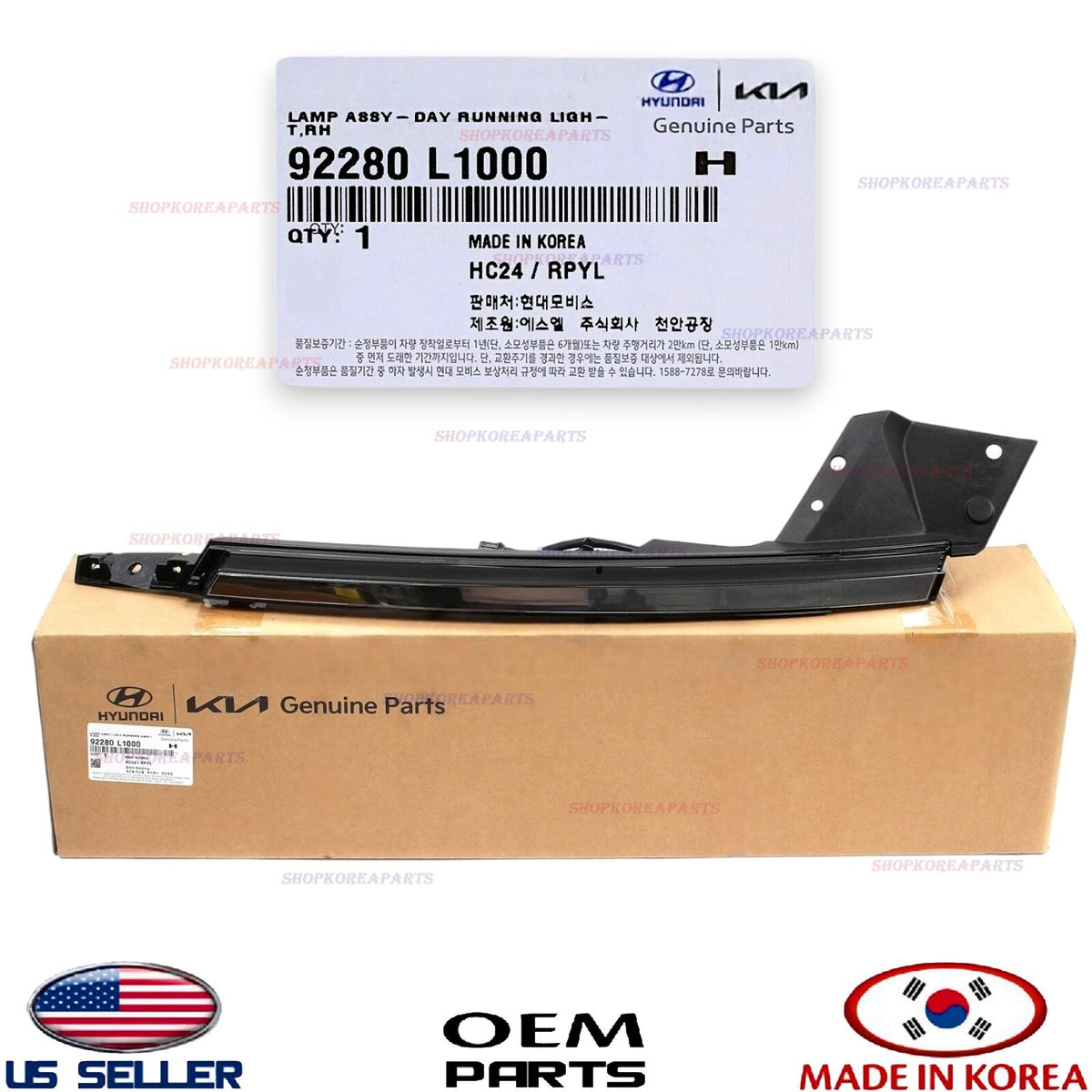 GENUINE OEM Right Passenger Side Daytime Running Light DRL LED 2020-2023 Sonata