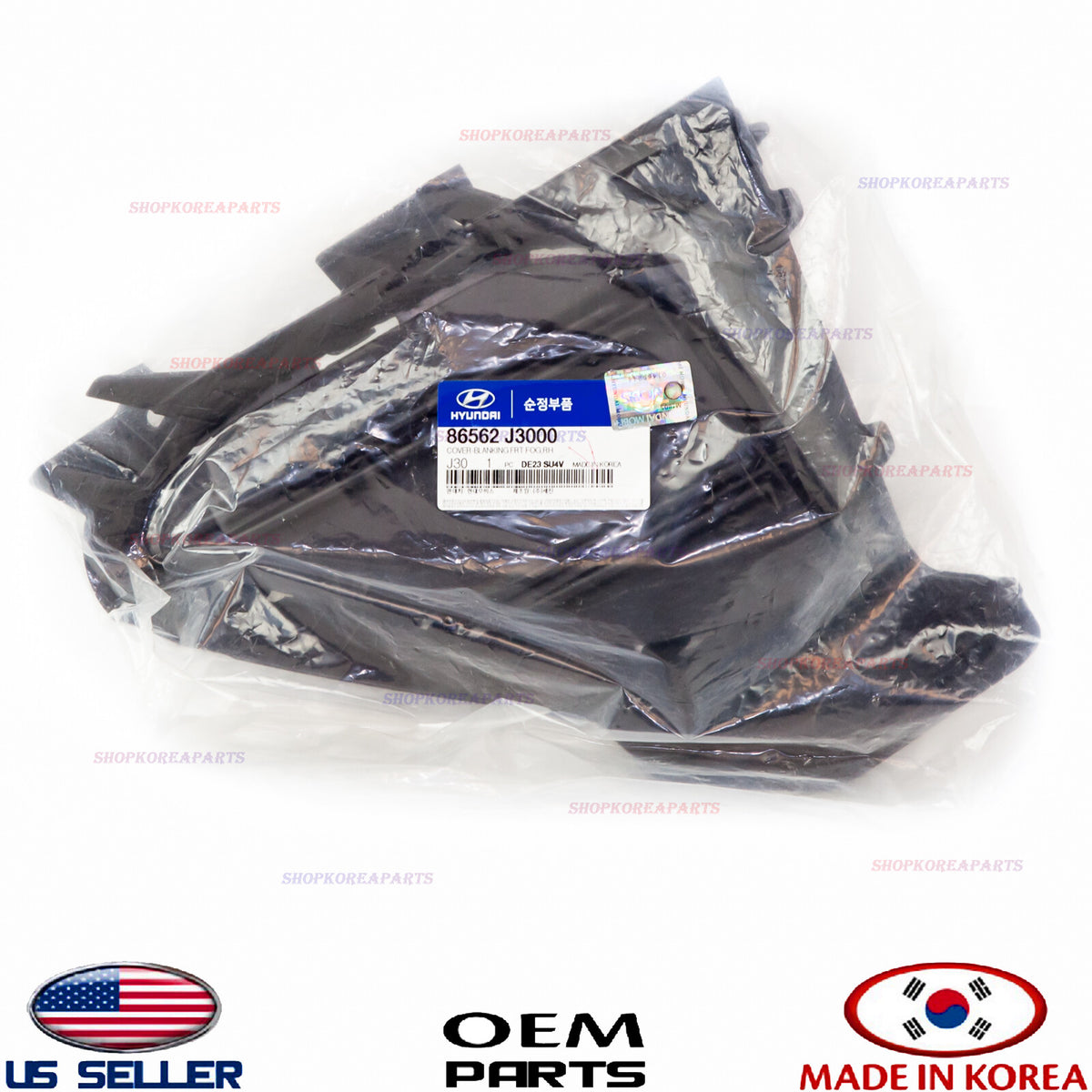 GENUINE Front Bumper Blanking Cover RIGHT Passeng Side OEM VELOSTER 2.0L 2019-21