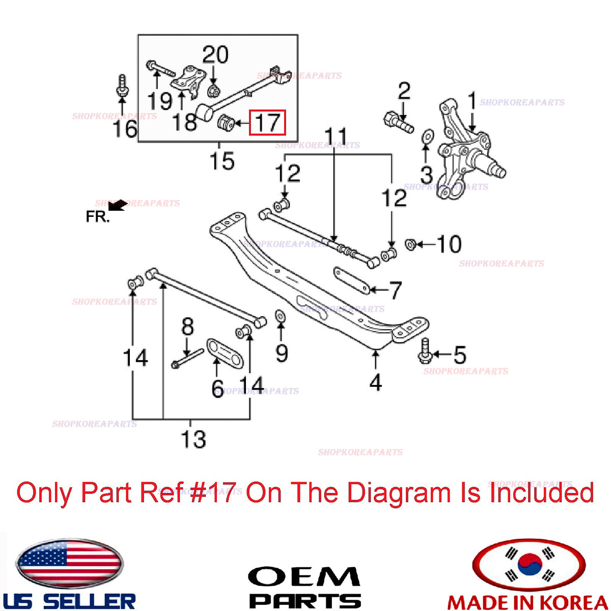 GENUINE Rear Suspension Lower Trailing Arm Bush LEFT RIGHT ⭐OEM⭐ SPECTRA 2004-09