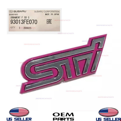 GENUINE OEM Front Grille Pink Emblem 2004-2005 Subaru Impreza WRX STI 93013FE070