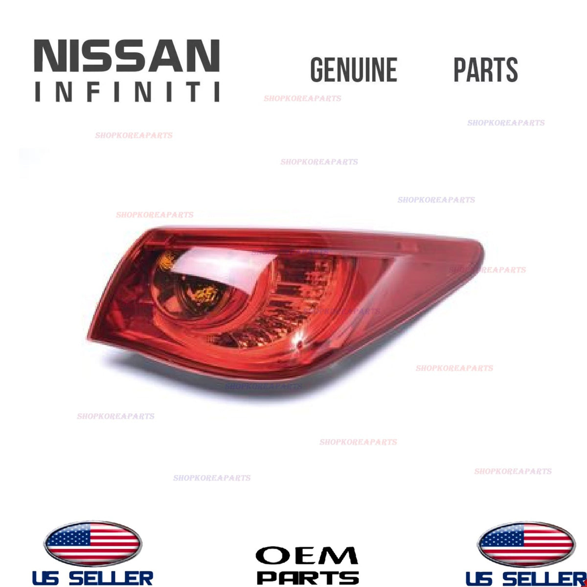 GENUINE Outer Tail Lamp RIGHT Passenger Side 2016-2019 Infiniti Q50 26550-4GA0B
