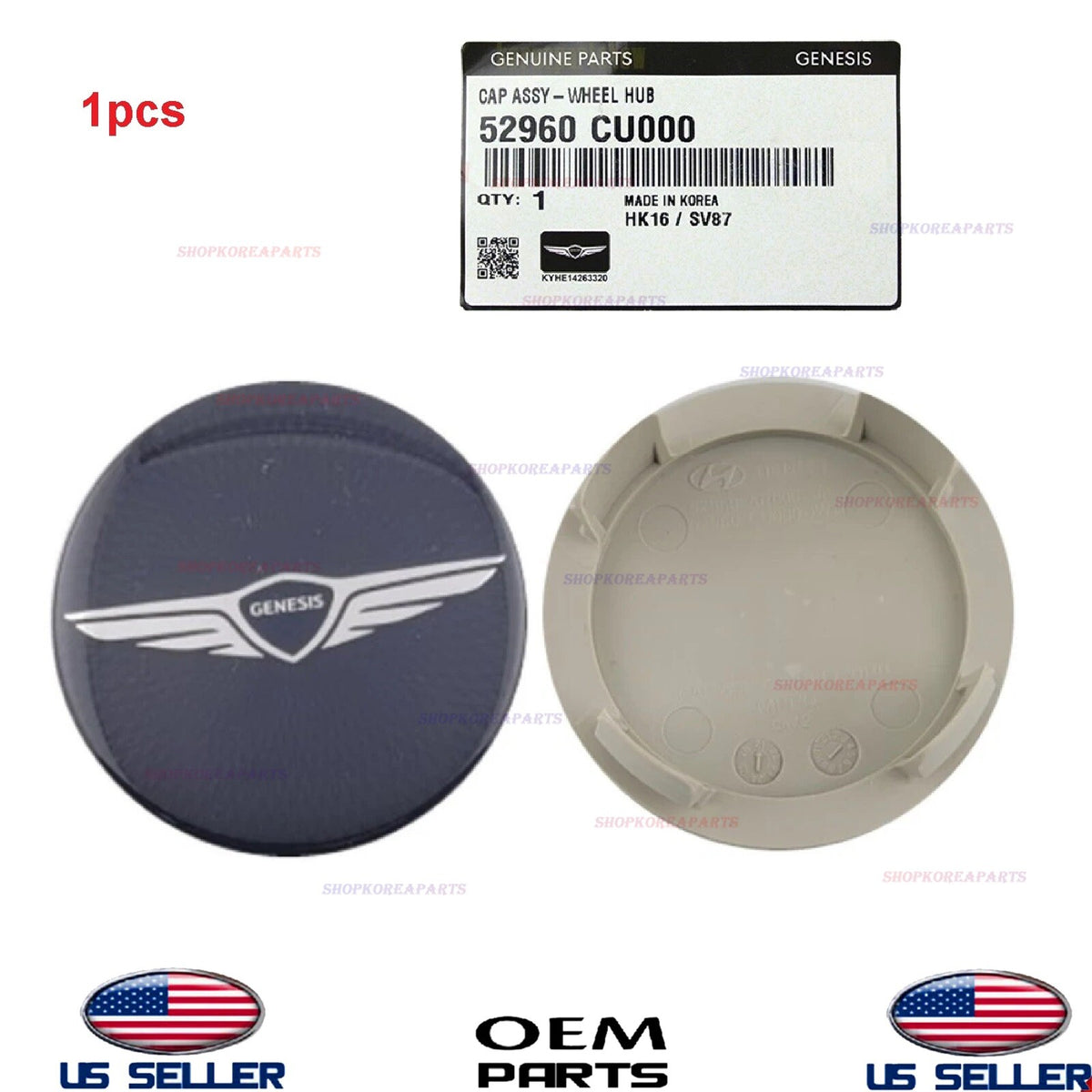 1pcs GENUINE Wheel Center Cap 2023-2026 Genesis *See List 52960-CU000