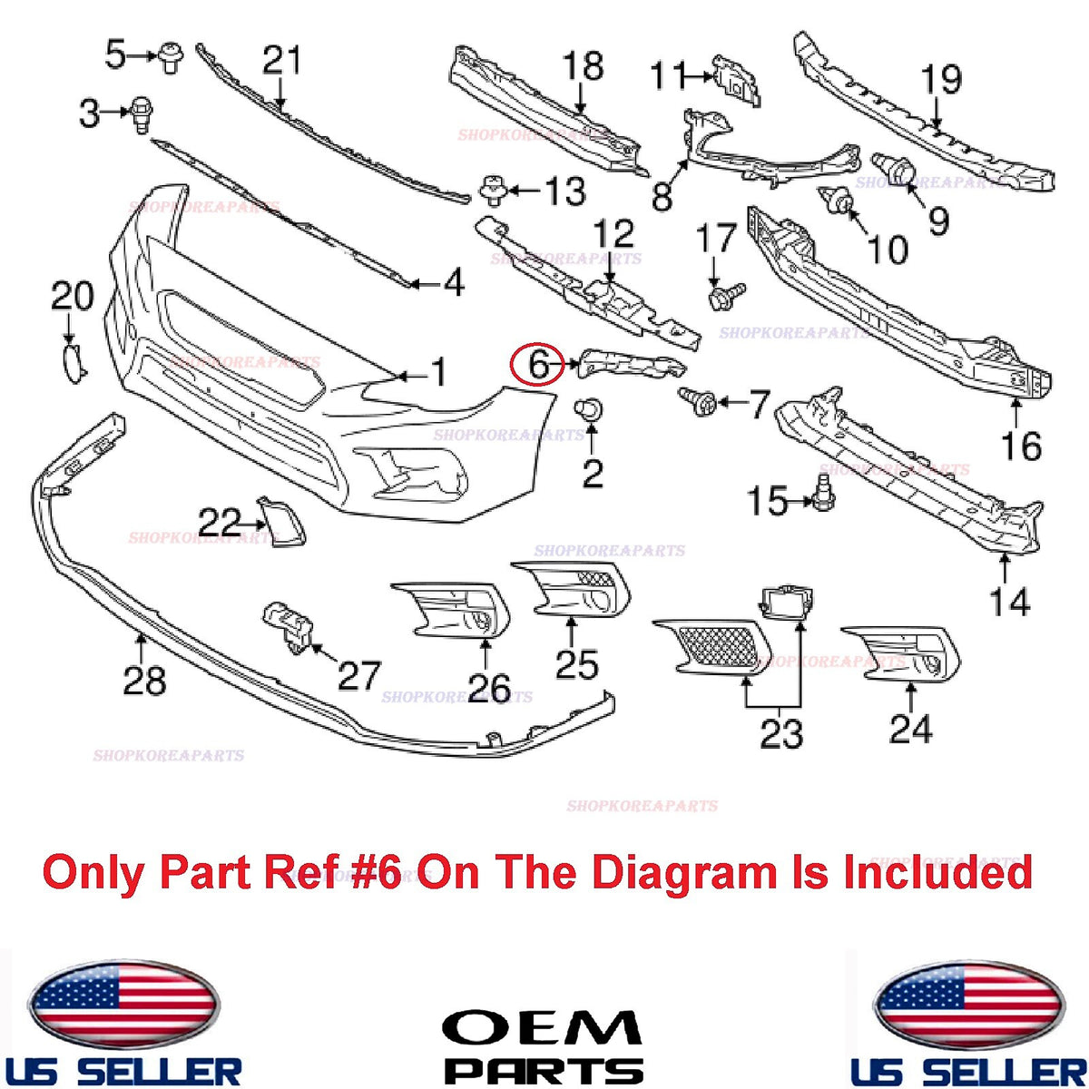 GENUINE Front Bumper Bracket LEFT Driver Side ⭐OEM⭐ Subaru WRX STI 2015-2021