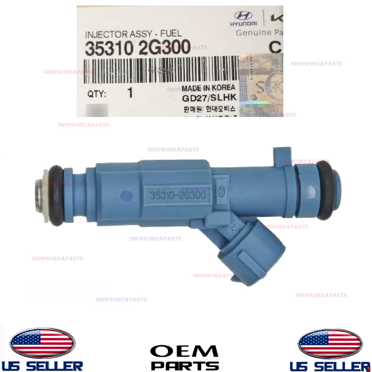 GENUINE OEM Fuel Injector Hyundai Kia 2.4L 2007-2016 35310-2G300