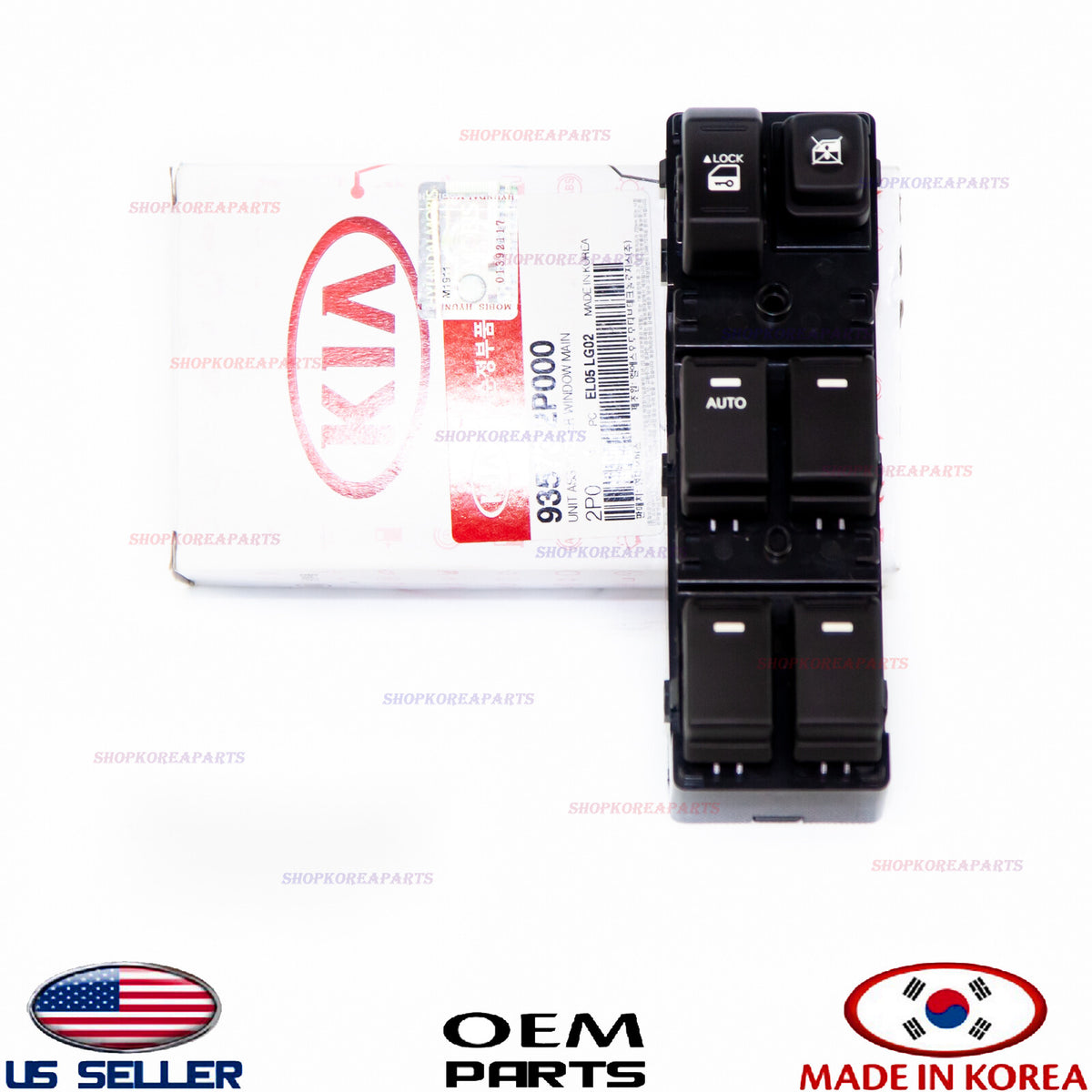 OEM FRONT DOOR left DRIVER SIDE POWER WINDOW SWITCH "AUTO" KIA SORENTO 2011-2015