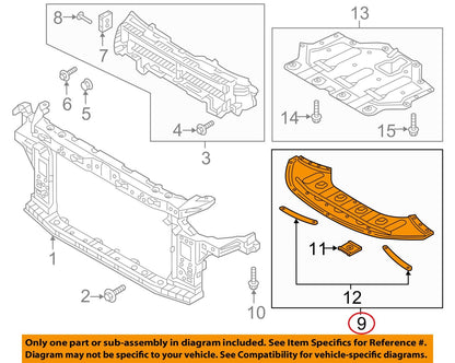 PANEL UNDER COVER FRONT GENUINE! HYUNDAI SONATA HYBRID 2018-2019 29110C1600