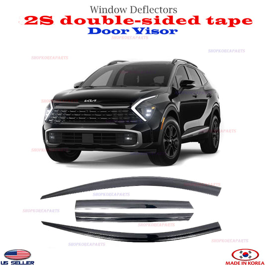 Smoked Window Door Visor Vent Shade Rain Guard fits Kia Sportage 2023-2026 ⭐4pcs