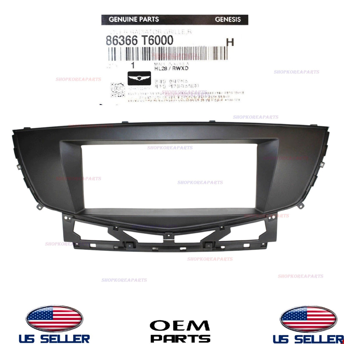 GENUINE OEM Front Grille Mount Panel Rear W\O Camera 2021-2024 Genesis GV80