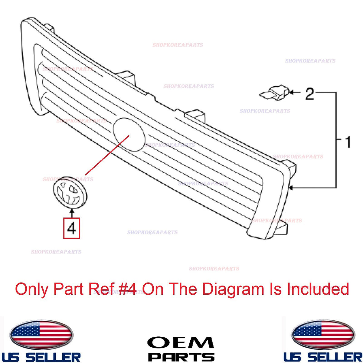 GENUINE Front Grille Emblem Logo Symbol OEM Toyota *See Compatiblity 75311-35090