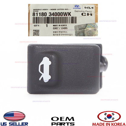 GENUINE Hood Latch Release Handle ⭐OEM⭐ KIA RIO 2018-2023 8118034000WK