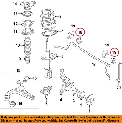 BUSH FRONT STABILIZER BAR GENUINE! VARIOUS HYUNDAI KIA 2013-2019 548132W100