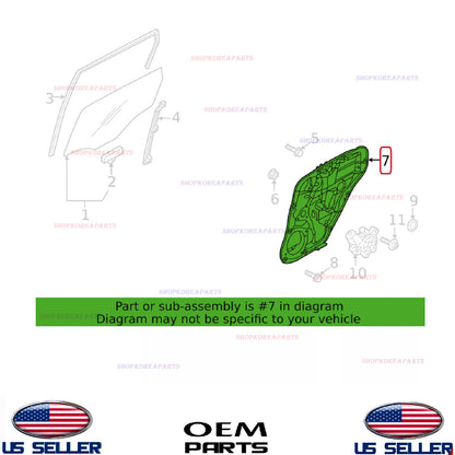 GENUINE OEM Rear Right Passenger Side Door Window Regulator 2020-2025 Kia Soul