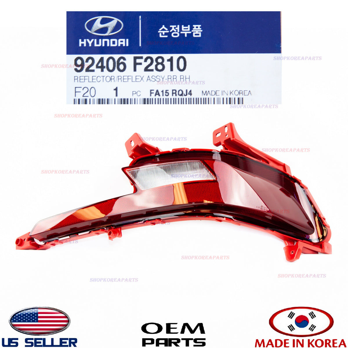 GENUINE Rear Bumper Reflector RIGHT Pass Side ELANTRA SPORT sedan 1.6L 2019-2020