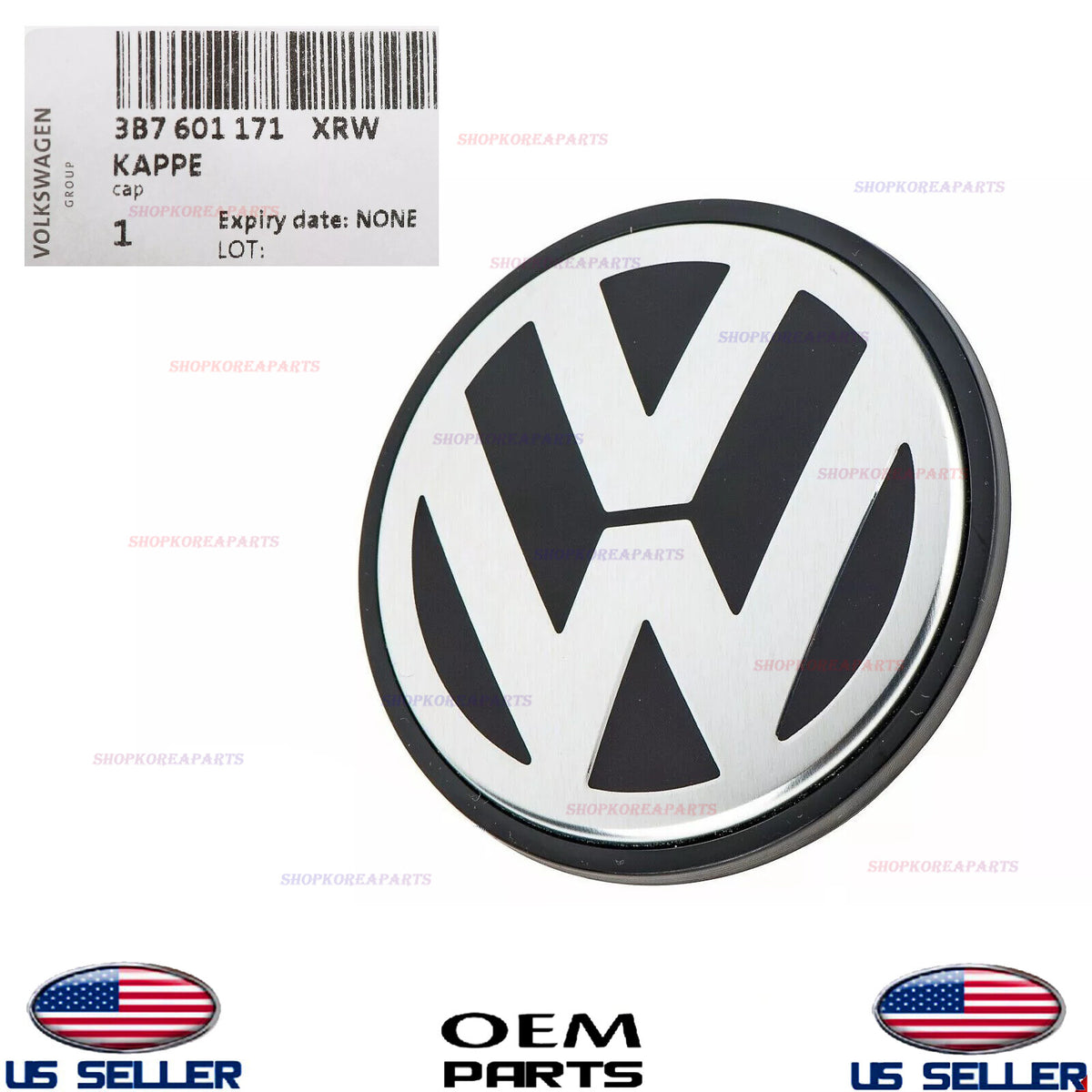 GENUINE OEM Alloy Wheel Center Cap Silver Black Volkswagen 1990–2022 Models
