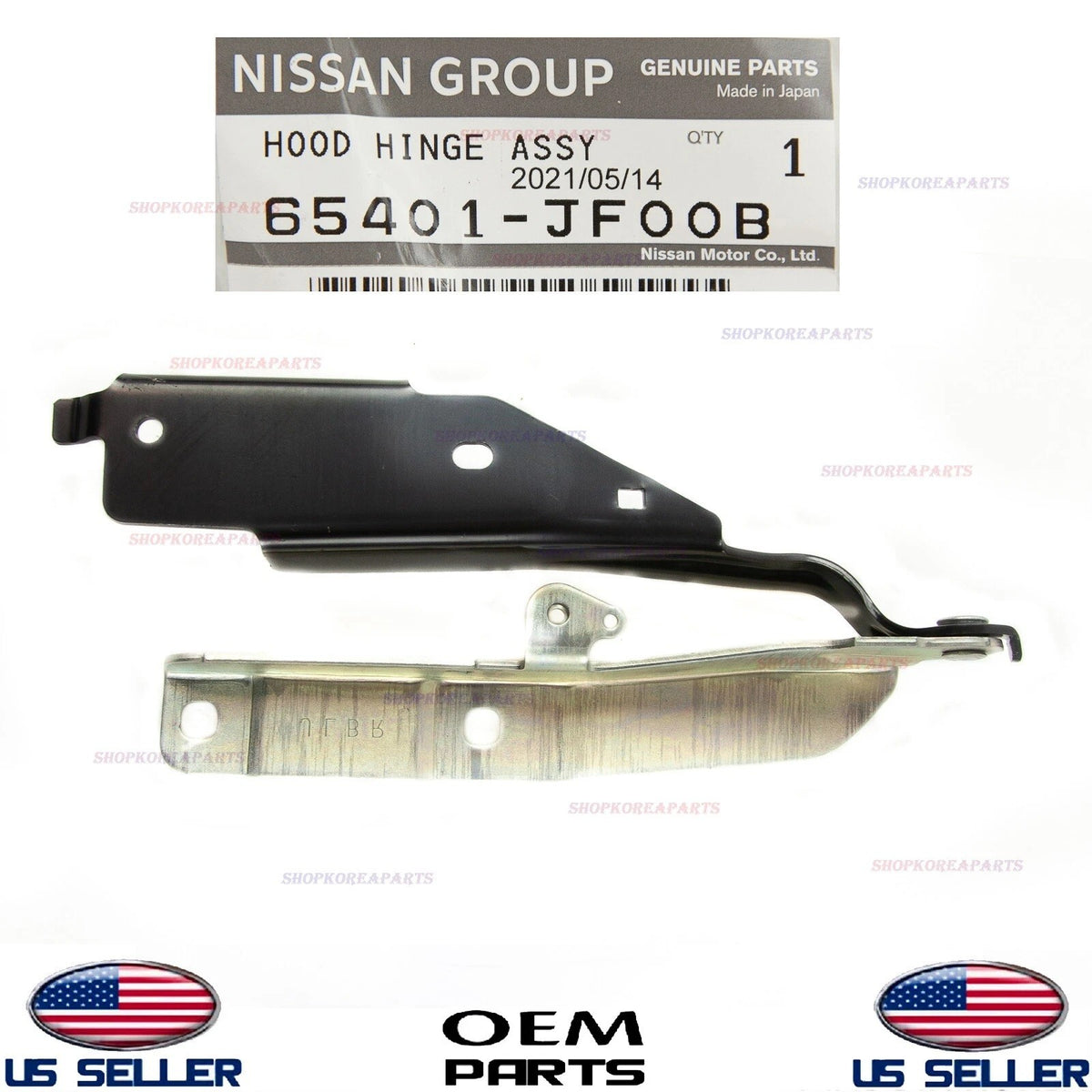 1pcs GENUINE Hood Hinge LEFT Driver Side NISSAN INFINITI *See compatibility