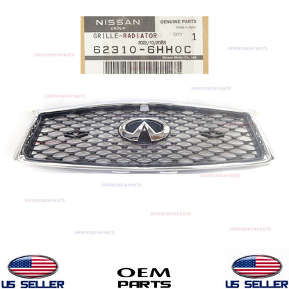 GENUINE Front Radiator Chrome Grille with Emblem OEM Infiniti Q50 2018-2023