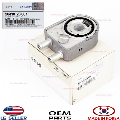 GENUINE Engine Oil Cooler OEM HYUNDAI KIA 2.0-2.4L 2016-2026 *See compatibility