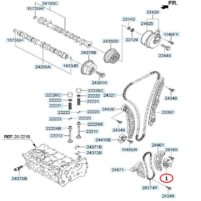 GENUINE Hydraulic Tensioner OEM Hyundai Kia 2.0-2.4L 2015-19 *see compatibility