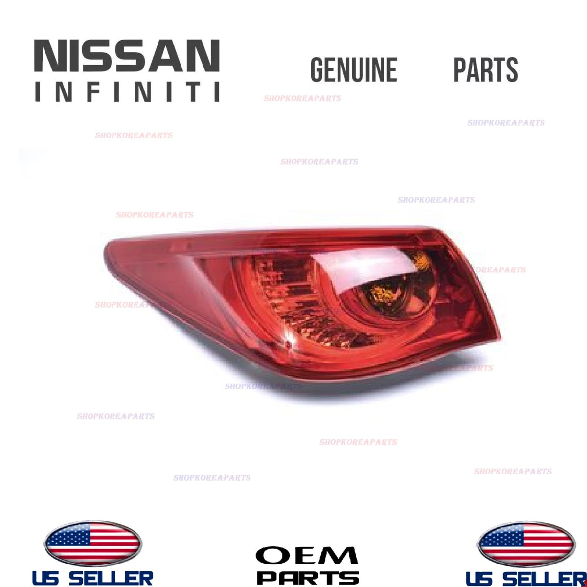GENUINE Outer Tail Lamp LEFT Driver Side 2016-2019 Infiniti Q50 26555-4GA0B