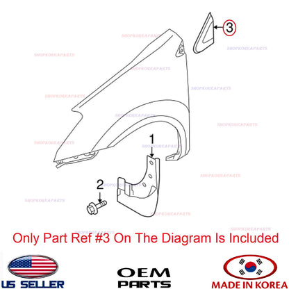 GENUINE OEM Fender Mirror Trim Finisher Bezel Passenger Side 2008-2015 Rogue