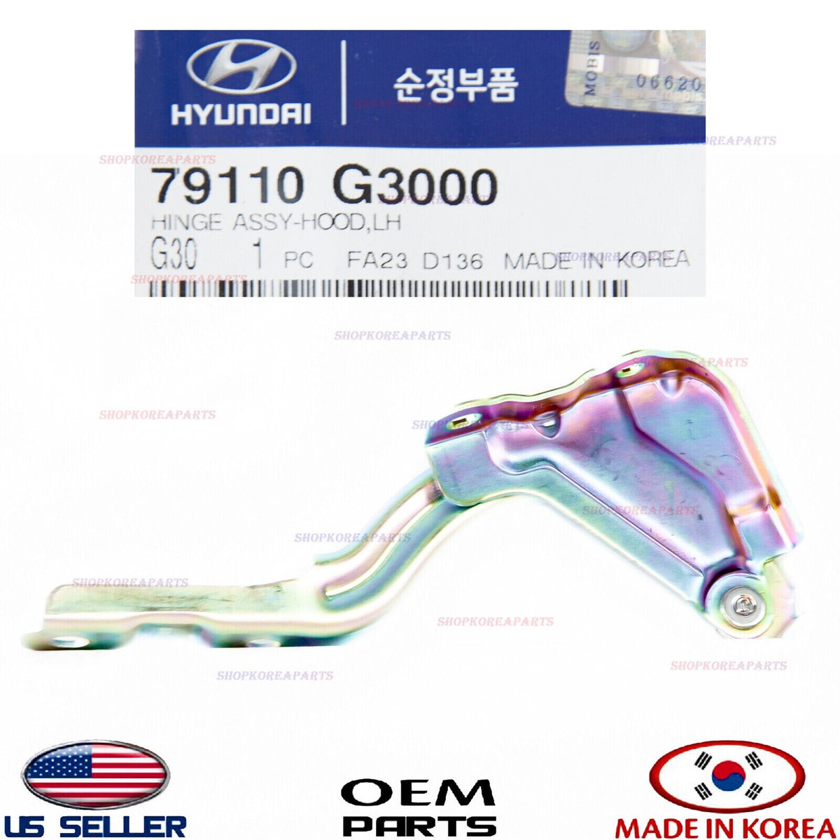 GENUINE Hood Hinge LEFT Driver Side ⭐OEM⭐ Elantra GT Hatchback 2018-2020