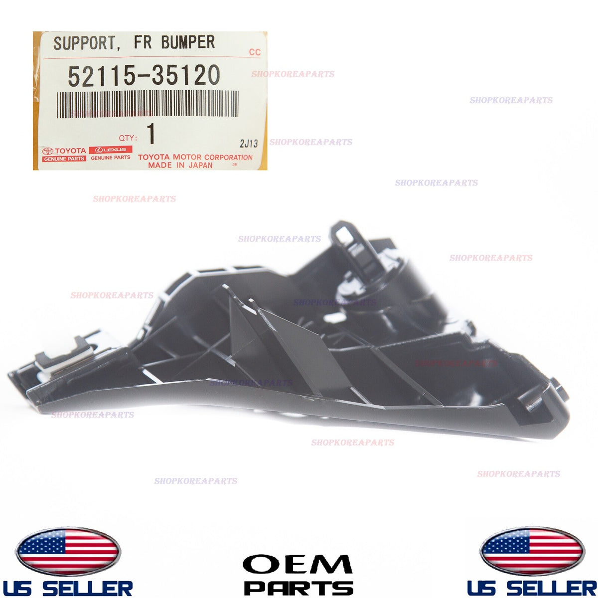 GENUINE Front Bumper Support Bracket Right Passenger Side OEM FJ Cruiser 2007-14
