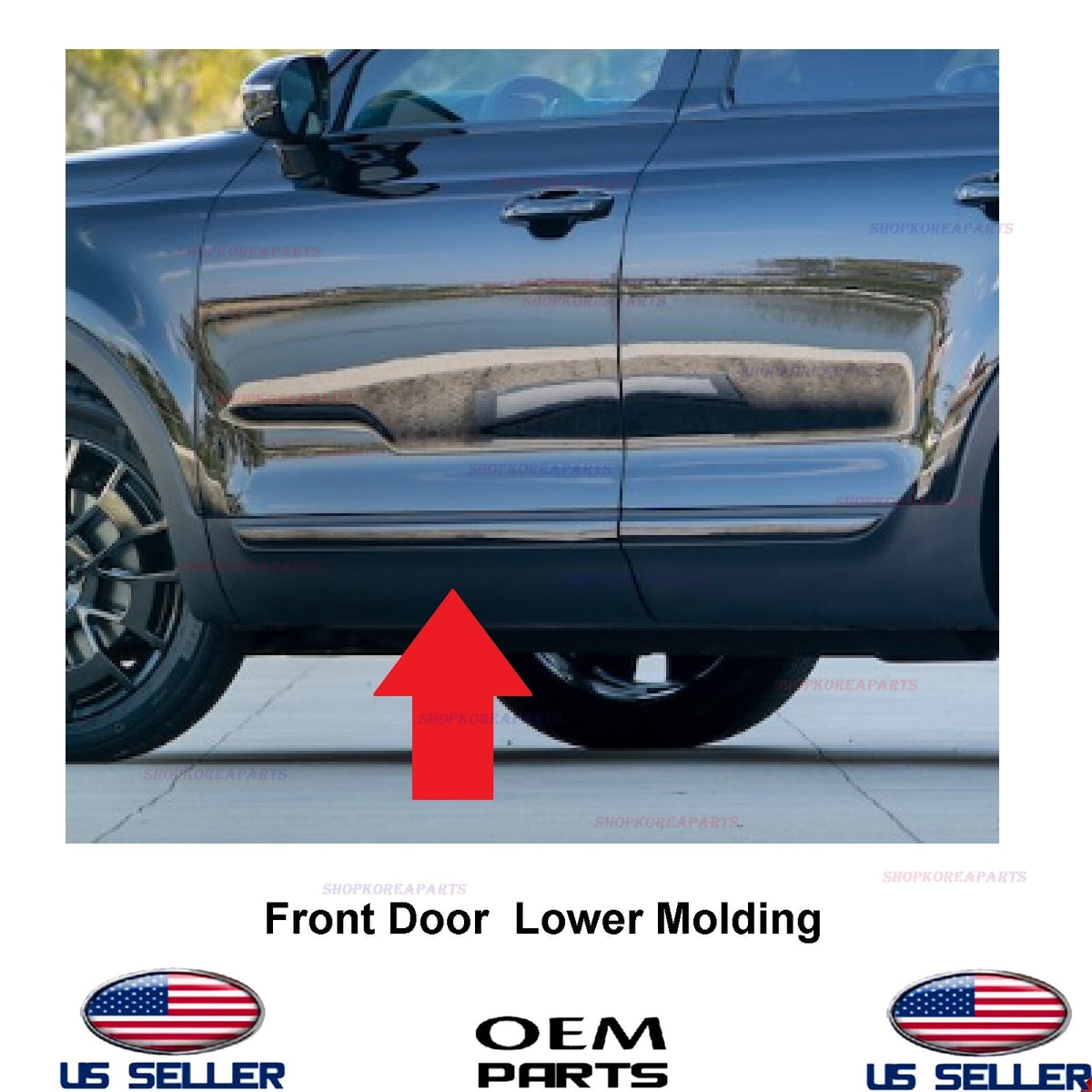 GENUINE OEM Front Door Driver Side Lower Molding Garnish 2020-2022 Kia Telluride