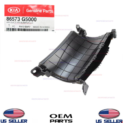 GENUINE OEM Front LEFT Driver side Air Duct Bumper 2017-2019 Kia Niro 86573G5000